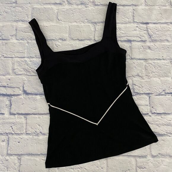 Nike Dri Fit Smash Black Tennis Tank Top With Built In Bra & Mesh Trim Small EUC - Picture 3 of 13